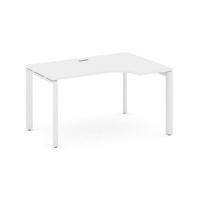 Style Project Next SN-59P.SPA-002(R) (Белый/Белый металл) Стол рабочий эргономичный, правый