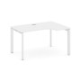 Style Project Next SN-59P.SPA-021(R) (Белый/Белый металл) Стол рабочий эргономичный, правый