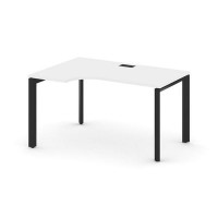 Style Project Next SN-59P.SPA-001(L) (Белый/Черный металл) Стол рабочий эргономичный, левый