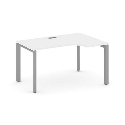 Style Project Next SN-59P.SPA-001(R) (Белый/Серый металл) Стол рабочий эргономичный, правый