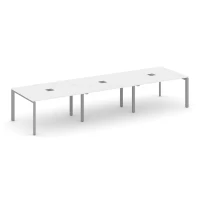 SN-59P.SPRG-054 (Белый/Серый металл) Стол переговорный