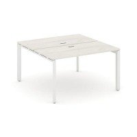 Style Project Next SN-59P.DRS-024 (Дуб наварра/Белый металл) Рабочая станция двухсторонняя