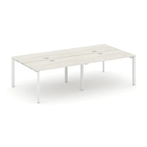 SN-59P.DRS-043 (Дуб наварра/Белый металл) Рабочая станция двухсторонняя