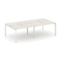 Style Project Next SN-59P.DRS-052 (Дуб наварра/Белый металл) Рабочая станция двухсторонняя