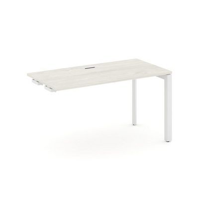 Style Project Next SN-59P.OPRS-012 (Дуб наварра/Белый металл) Стол приставка к опорным элементам