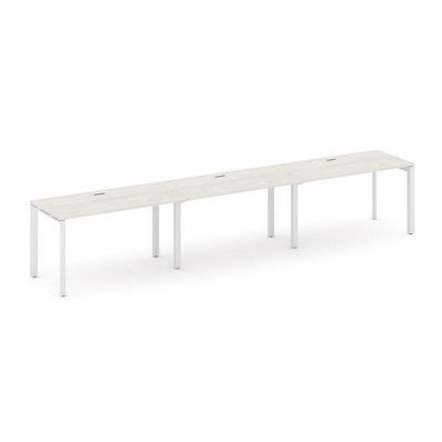 Style Project Next SN-59P.ORS-033 (Дуб наварра/Белый металл) Рабочая станция односторонняя