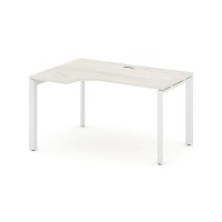 Style Project Next SN-59P.SPA-021(L) (Дуб наварра/Белый металл) Стол рабочий эргономичный, левый