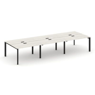 Style Project Next SN-59P.DRS-082 (Дуб наварра/Черный металл) Рабочая станция двухсторонняя