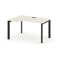 Style Project Next SN-59P.SPA-021(L) (Дуб наварра/Черный металл) Стол рабочий эргономичный, левый