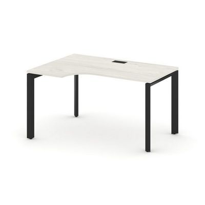 Style Project Next SN-59P.SPA-022(L) (Дуб наварра/Черный металл) Стол рабочий эргономичный, левый