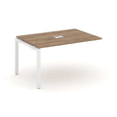 Style Project Next SN-59P.NSPRG-001 (Дуб табак/Белый металл) Проходной наборный элемент переговорного стола
