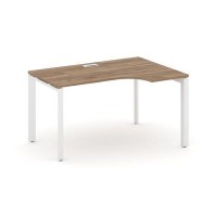 Style Project Next SN-59P.SPA-002(R) (Дуб табак/Белый металл) Стол рабочий эргономичный, правый