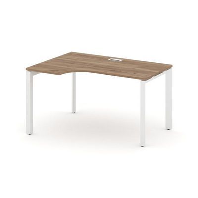 Style Project Next SN-59P.SPA-021(L) (Дуб табак/Белый металл) Стол рабочий эргономичный, левый