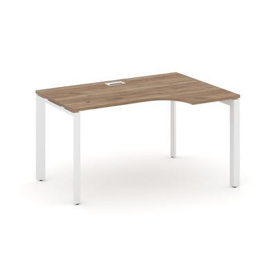 Style Project Next SN-59P.SPA-022(R) (Дуб табак/Белый металл) Стол рабочий эргономичный, правый