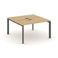 Style Project Next SN-59P.DRS-022 (Тиквуд светлый/Антрацит металл) Рабочая станция двухсторонняя