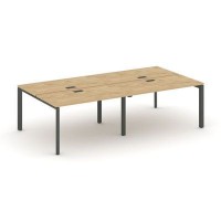 Style Project Next SN-59P.DRS-042 (Тиквуд светлый/Антрацит металл) Рабочая станция двухсторонняя