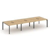 Style Project Next SN-59P.DRS-081 (Тиквуд светлый/Антрацит металл) Рабочая станция двухсторонняя