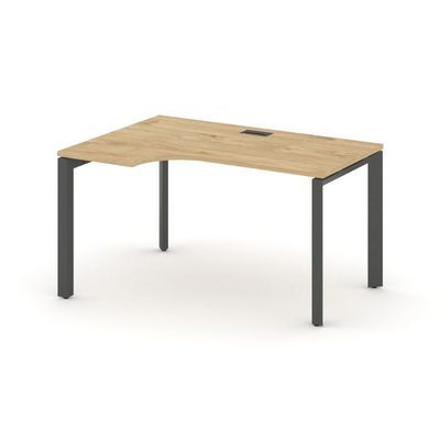 Style Project Next SN-59P.SPA-011(L) (Тиквуд светлый/Антрацит металл) Стол рабочий эргономичный, левый