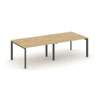 SN-59P.SPRG-042.3 (Тиквуд светлый/Антрацит металл) Стол переговорный
