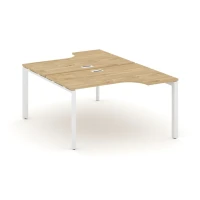 SN-59P.DRPA-001 (Тиквуд светлый/Белый металл) Рабочая станция эргономичная