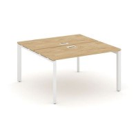 Style Project Next SN-59P.DRS-024 (Тиквуд светлый/Белый металл) Рабочая станция двухсторонняя