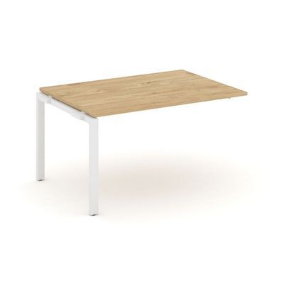 Style Project Next SN-59P.NSPRG-002.3 (Тиквуд светлый/Белый металл) Проходной наборный элемент переговорного стола