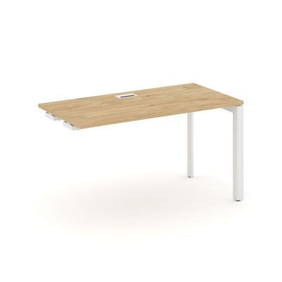 Style Project Next SN-59P.OPRS-014 (Тиквуд светлый/Белый металл) Стол приставка к опорным элементам