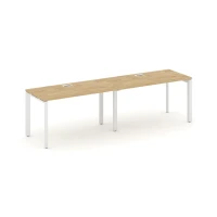 SN-59P.ORS-011 (Тиквуд светлый/Белый металл) Рабочая станция односторонняя