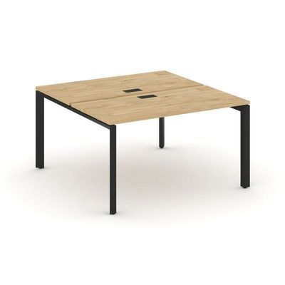 Style Project Next SN-59P.DRS-004 (Тиквуд светлый/Черный металл) Рабочая станция двухсторонняя