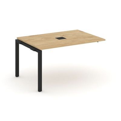 Style Project Next SN-59P.NSPRG-002 (Тиквуд светлый/Черный металл) Проходной наборный элемент переговорного стола