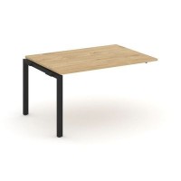 Style Project Next SN-59P.NSPRG-004.3 (Тиквуд светлый/Черный металл) Проходной наборный элемент переговорного стола