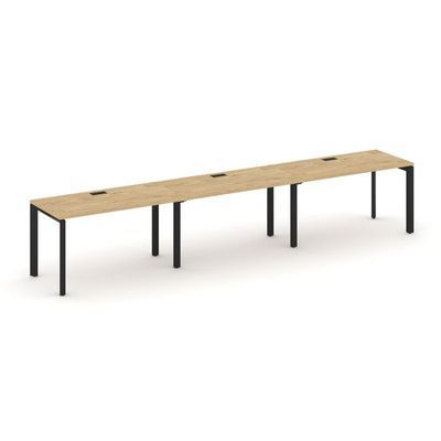 Style Project Next SN-59P.ORS-033 (Тиквуд светлый/Черный металл) Рабочая станция односторонняя