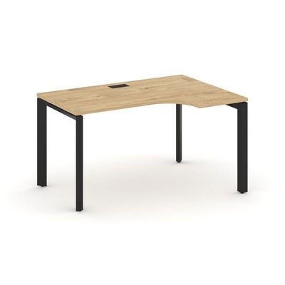 Style Project Next SN-59P.SPA-002(R) (Тиквуд светлый/Черный металл) Стол рабочий эргономичный, правый