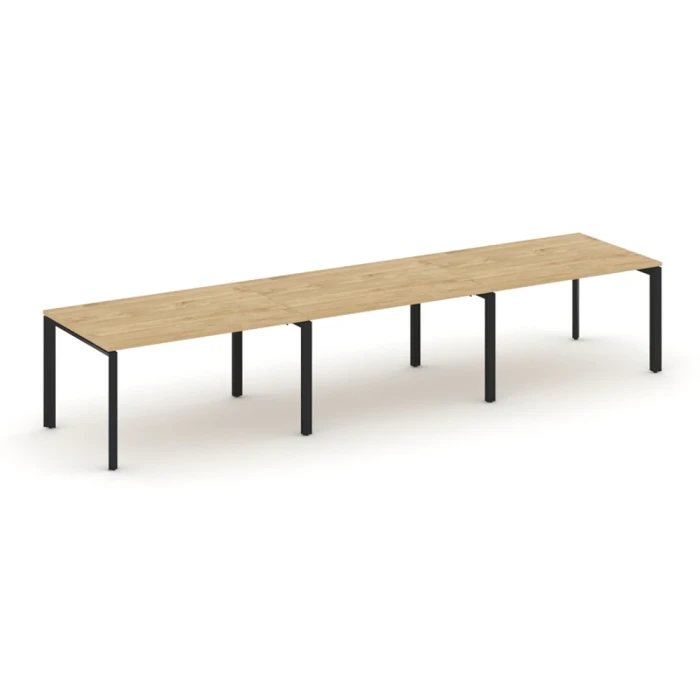 SN-59P.SPRG-024.3 (Тиквуд светлый/Черный металл) Стол переговорный