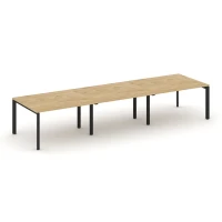 SN-59P.SPRG-054.3 (Тиквуд светлый/Черный металл) Стол переговорный