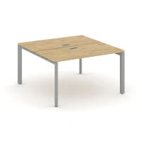 SN-59P.DRS-014 (Тиквуд светлый/Серый металл) Рабочая станция двухсторонняя