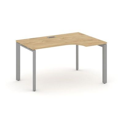 Style Project Next SN-59P.SPA-022(R) (Тиквуд светлый/Серый металл) Стол рабочий эргономичный, правый