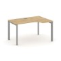 Style Project Next SN-59P.SPA-022(R) (Тиквуд светлый/Серый металл) Стол рабочий эргономичный, правый