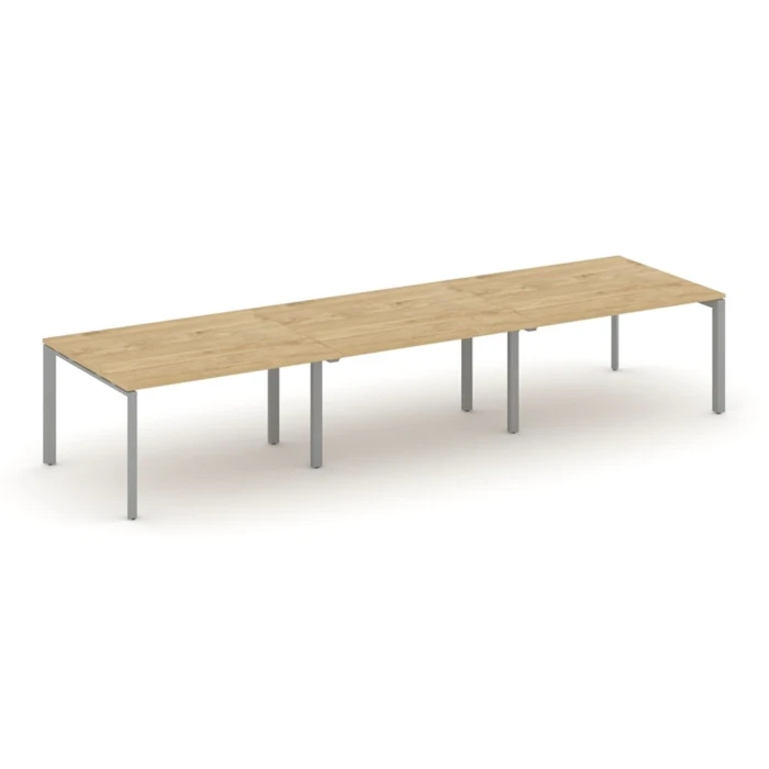 SN-59P.SPRG-054.3 (Тиквуд светлый/Серый металл) Стол переговорный
