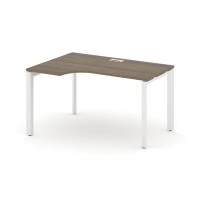 Style Project Next SN-59P.SPA-002(L) (Вяз благородный/Белый металл) Стол рабочий эргономичный, левый