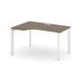 Style Project Next SN-59P.SPA-012(L) (Вяз благородный/Белый металл) Стол рабочий эргономичный, левый