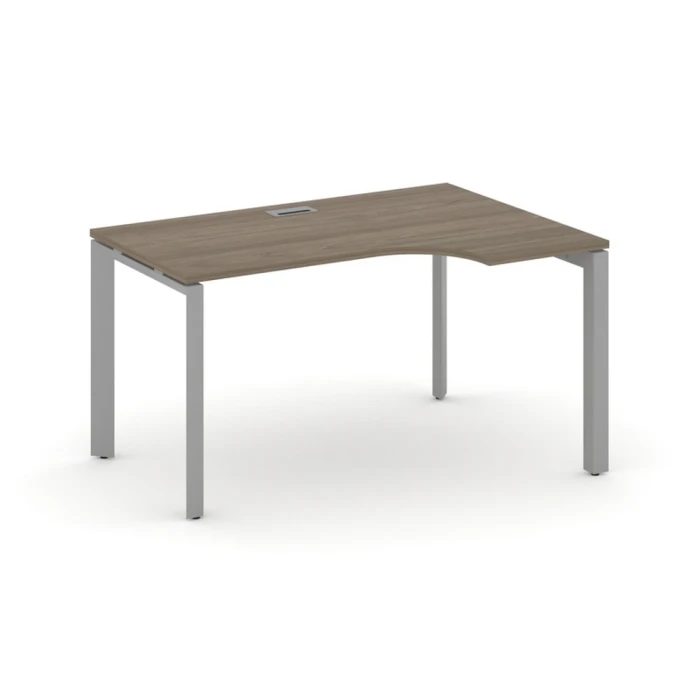 SN-59P.SPA-012(R) (Вяз благородный/Серый металл) Стол рабочий эргономичный, правый
