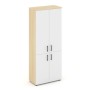 Style Project SN.STS-104 (Акация лорка/Белый) Шкаф высокий широкий (2 низких фасада ЛДСП + 2 средних фасада ЛДСП)