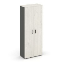 Style Project SN.STS.E-108 (Антрацит/Дуб наварра) Шкаф высокий широкий (2 высоких фасада ЛДСП)