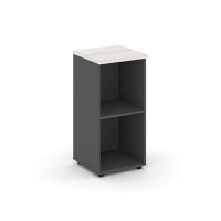 Style Project SN.STU.E-300 (Антрацит/Дуб наварра) Стеллаж низкий узкий