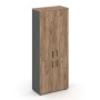 Style Project SN.STS.E-104 (Антрацит/Дуб табак) Шкаф высокий широкий (2 низких фасада ЛДСП + 2 средних фасада ЛДСП)