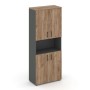 Style Project SN.STS.E-107 (Антрацит/Дуб табак) Шкаф высокий широкий (4 низких фасада ЛДСП)