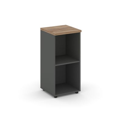 Style Project SN.STU-300 (Антрацит/Дуб табак) Стеллаж низкий узкий