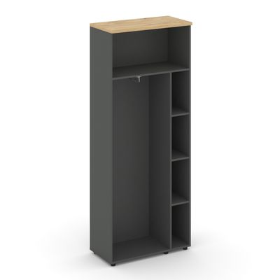 Style Project SN.GB-003 (Антрацит/Тиквуд светлый) Гардероб широкий неглубокий