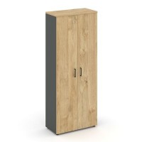 Style Project SN.STS-108 (Антрацит/Тиквуд светлый) Шкаф высокий широкий (2 высоких фасада ЛДСП)